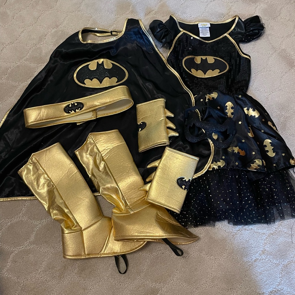 Batman Black and Gold Superhero Costume Set